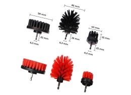 Juego de cepillos para taladro para limpieza del coche CAR DETAILING DRILL BRUSH 6, 6 piezas