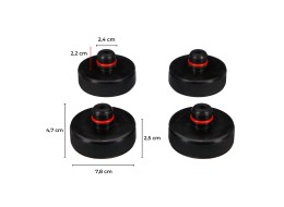 Juego de almohadillas de goma para gato JACK PAD SET 4T para vehículos Tesla, espiga 24 mm, 4 unidad
