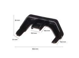 Tapón de plástico para la guía del portabicicletas BIKE 2 / 3 / 4, negro - pieza de recambio
