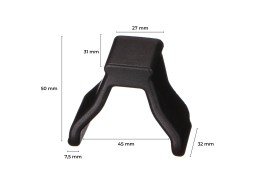 Tapón de plástico para la guía del portabicicletas E-BIKE 2, negro - pieza de recambio