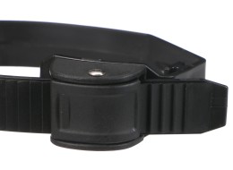 Correa de cierre rápido para portabicicletas de enganche, longitud 38 cm, negra - recambio