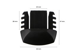 Tapón de plástico para barra transversal ROOF RACK IN / FIX, negro - repuesto
