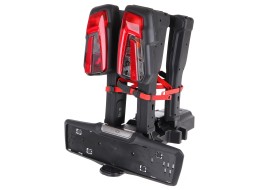 Portabicicletas para enganche E-BIKE 2 PRO - 2 bicicletas eléctricas, capacidad 60 kg, plegable