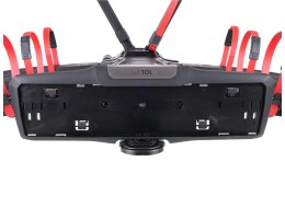 Portabicicletas para enganche E-BIKE 3 PRO - 3 bicicletas eléctricas, capacidad 60 kg, plegable