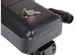 Portabicicletas para enganche E-BIKE 3 PRO - 3 bicicletas eléctricas, capacidad 60 kg, plegable