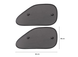 Protector solar con ventosa para ventana lateral del coche CAR SUNSHADE SET 9, 65 x 38 cm, 2 unidade