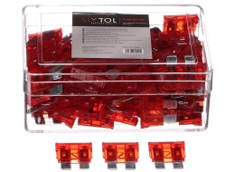 Juego de fusibles de cuchilla para automóviles MECHANIC FUSE SET 10A, 100 unidades