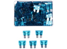 Juego de fusibles de cuchilla para automóviles MECHANIC FUSE SET 15A, 100 unidades
