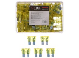Juego de fusibles de cuchilla para automóviles MECHANIC FUSE SET 20A, 100 unidades