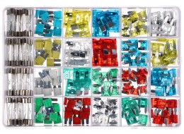 Juego de fusibles de cuchilla y de vidrio para automóviles MECHANIC FUSE SET 215