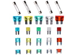 Juego de fusibles de cuchilla y de vidrio para automóviles MECHANIC FUSE SET 215