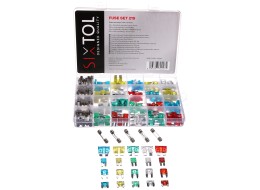 Juego de fusibles de cuchilla y de vidrio para automóviles MECHANIC FUSE SET 215