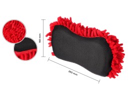 Esponja para lavado de coche CAR DETAILING WASH 1, 24 x 12,5 x 6 cm, negro-rojo