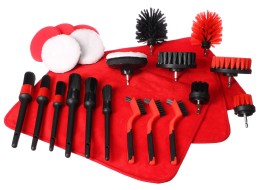 Juego multifuncional de herramientas para la limpieza y lavado del coche CAR DETAILING 33, 33 piezas