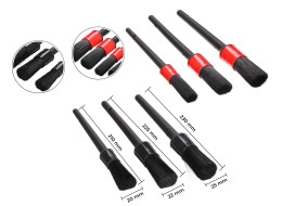 Juego de cepillos de precisión para limpiar el coche CAR DETAILING BRUSH 6, 6 piezas