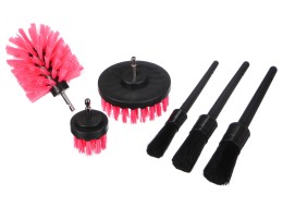 Juego multifuncional de herramientas para limpieza y lavado del coche CAR DETAILING PINK 9, 9 piezas