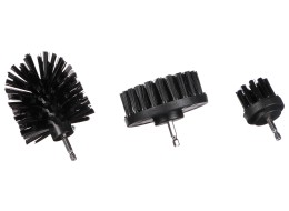 Juego de cepillos para taladro para limpieza de coche CAR DETAILING DRILL BRUSH 3 HARD, 3 piezas