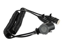 Adaptador espiral de conexión de 15 pines a 2×7 pines (S+N) TRAILER CABLE 9, 24V, 3,5m