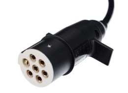 Cable espiral de conexión 7 pines tipo S TRAILER CABLE 10, enchufe de plástico, 24V, 3,5m