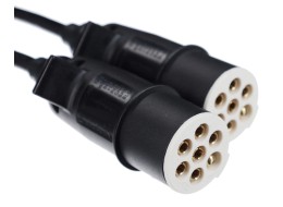 Cable espiral de conexión 7 pines tipo S TRAILER CABLE 10, enchufe de plástico, 24V, 3,5m