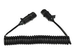 Cable espiral de conexión 7 pines tipo S TRAILER CABLE 10, enchufe de plástico, 24V, 3,5m