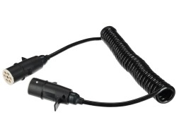 Cable espiral de conexión 7 pines tipo S TRAILER CABLE 10, enchufe de plástico, 24V, 3,5m