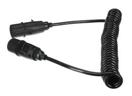 Cable espiral de conexión 7 pines tipo N TRAILER CABLE 11, enchufe de plástico, 24V, 3,5m