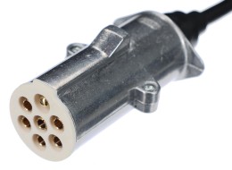 Cable espiral de conexión 7 pines tipo S TRAILER CABLE 12, enchufe metálico, 24V, 3,5m