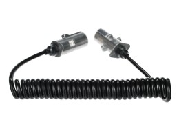 Cable espiral de conexión 7 pines tipo S TRAILER CABLE 12, enchufe metálico, 24V, 3,5m