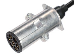 Cable espiral de conexión 7 pines tipo N TRAILER CABLE 13, clavija metálica, 24V, 3,5m