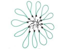 Juego de gomas de sujeción con gancho metálico CARGO CORD SET 1, 21 cm, 12 uds