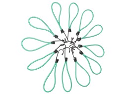 Juego de gomas de sujeción con gancho metálico CARGO CORD SET 1, 21 cm, 12 uds