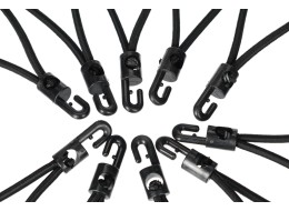 Juego de gomas de sujeción con gancho de plástico CARGO CORD SET 2, 20 cm, 10 uds