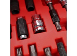 Juego para montaje y desmontaje de poleas del alternador MECHANIC PULLEY SET 4, 30 piezas