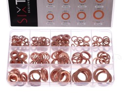 Juego de arandelas de sellado de cobre MECHANIC RING SET 2, M5–M20, 300 piezas