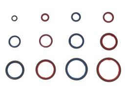 Juego de juntas hidráulicas con labio de goma MECHANIC RING SET 4, 245 uds