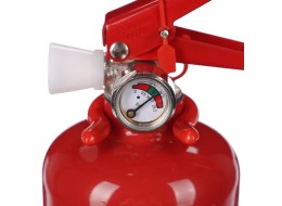 Extintor de polvo FIRE STOP 1 kg, ABC, totalmente metálico, con soporte metálico incluido