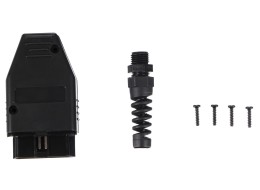 Conector OBD-II de 16 pines para montar su propio cable MECHANIC CABLE 29, negro