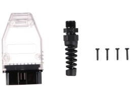 Conector OBD-II de 16 pines para montar su propio cable MECHANIC CABLE 30, transparente