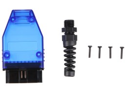 Conector OBD-II de 16 pines para montar su propio cable MECHANIC CABLE 31, azul