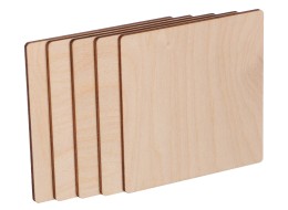 Placas de madera CREATIVE WOOD SET 5, 10 x 10 cm