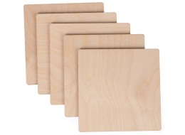Placas de madera CREATIVE WOOD SET 5, 10 x 10 cm
