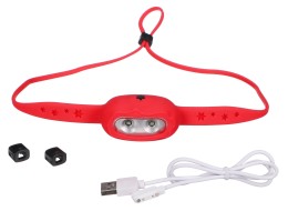 Linterna frontal con banda de goma HEADLAMP STAR, 120 lm, LED, USB