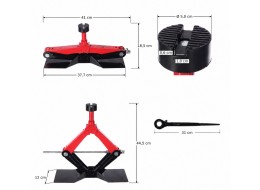 Gato de tijera con carraca SX SCISSOR JACK HIGH LIFT 1,5T