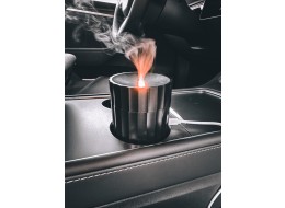 Difusor aromático Car Flame para coche negro 100ml, USB-C, para portavasos