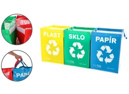 Bolsas para reciclaje SORT EASY 3 BASIC, 30x30x40 cm, 3 x 36 l, 3 uds