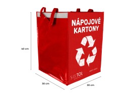 Bolsa para residuos reciclables SORT EASY CARTON, 30x30x40cm, 36l