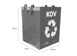 Bolsa para residuos reciclables SORT EASY METAL, 30x30x40cm, 36l