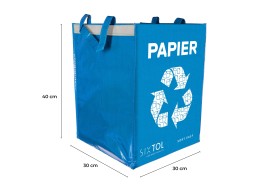 Bolsa para reciclaje SORT EASY PAPIER, 30x30x40 cm, 36 l