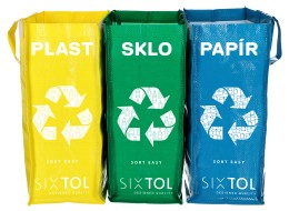 Bolsas para reciclaje SORT EASY 3 SLIM, 18x30x40 cm, 3 x 22 l, 3 uds